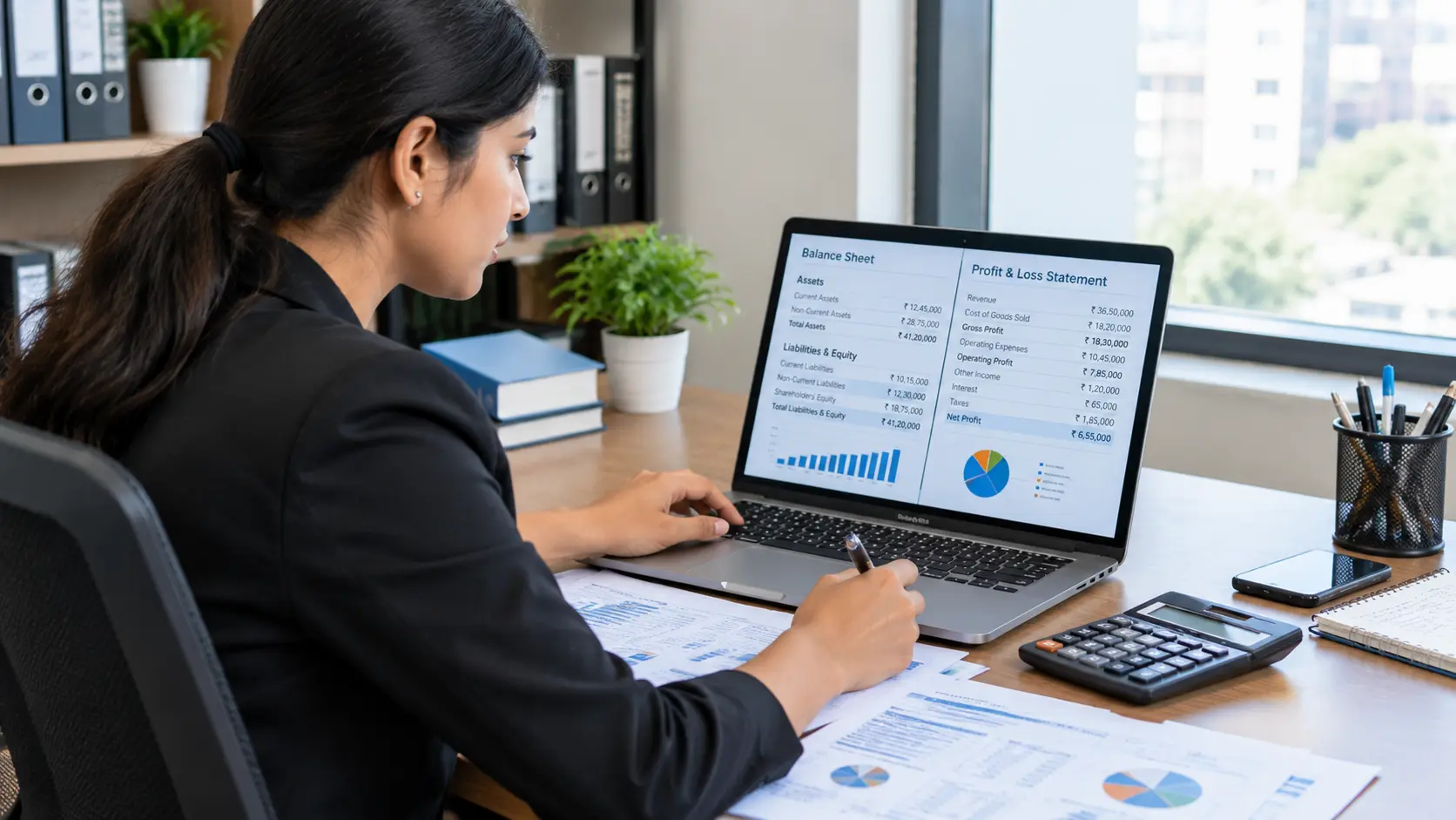 Financial reporting and bookkeeping for business management