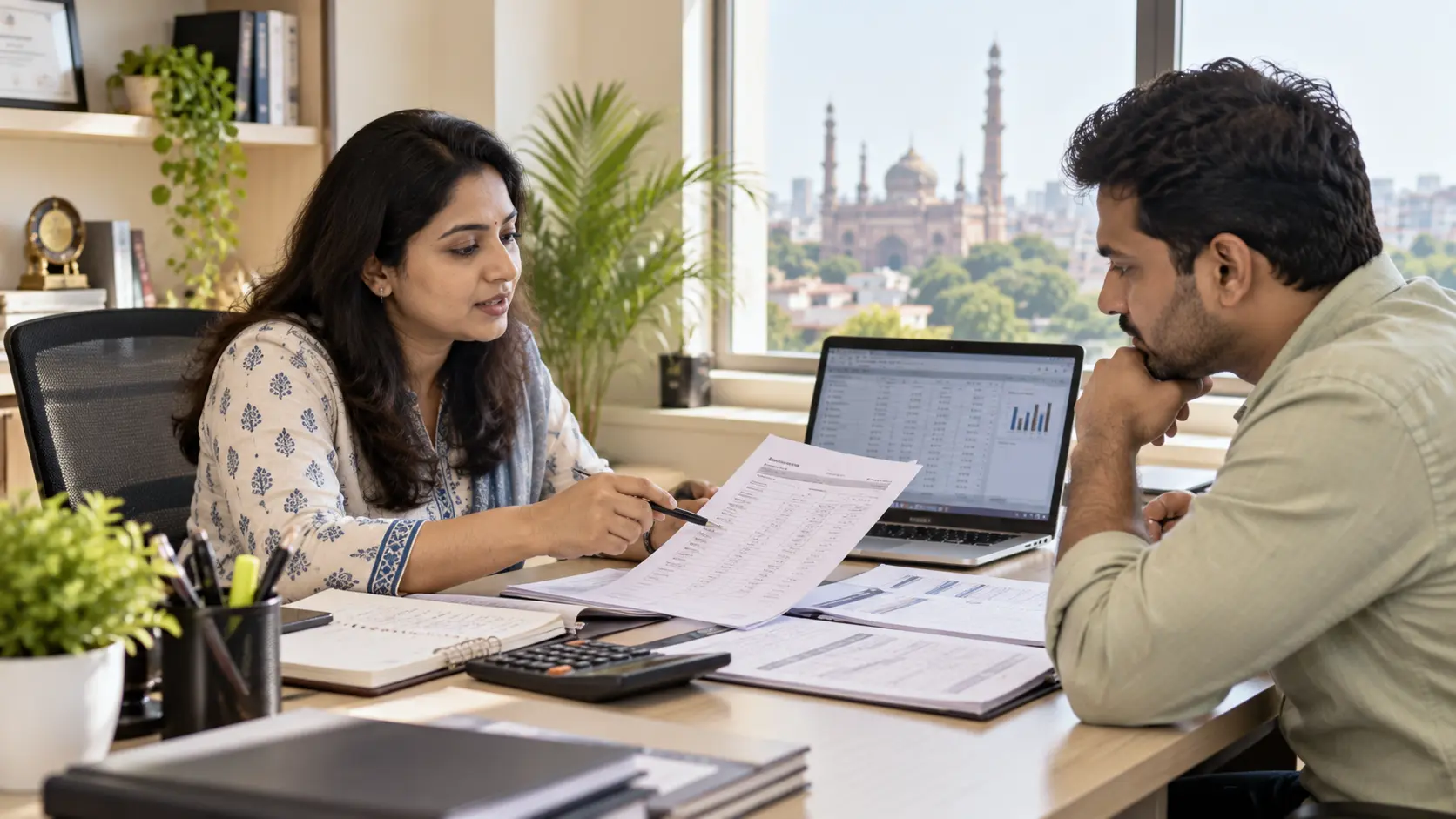 Professional Office Consultation with City View