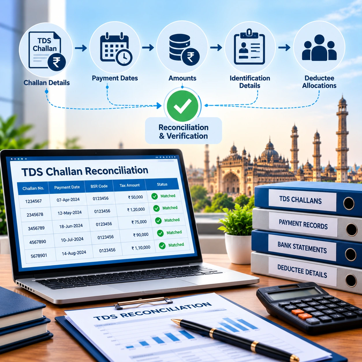 TDS Challan Reconciliation in Lucknow